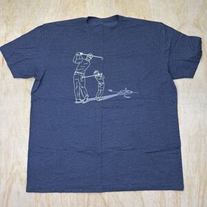 USED 2XL Chuco Golf Crewneck Short Sleeve Shirt Blue Father Son